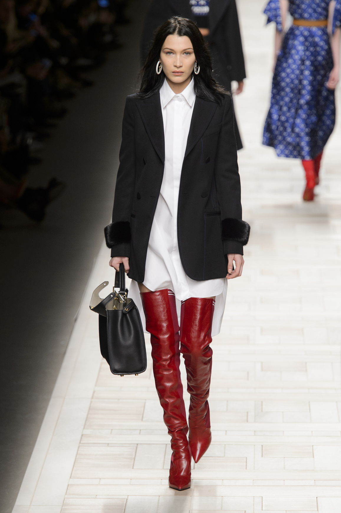 fendi red over the knee boots